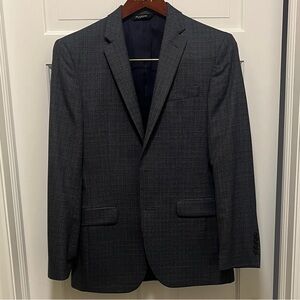 Jos. A. Bank Slim Fit Plaid Men's Sport Coat Navy & Gray